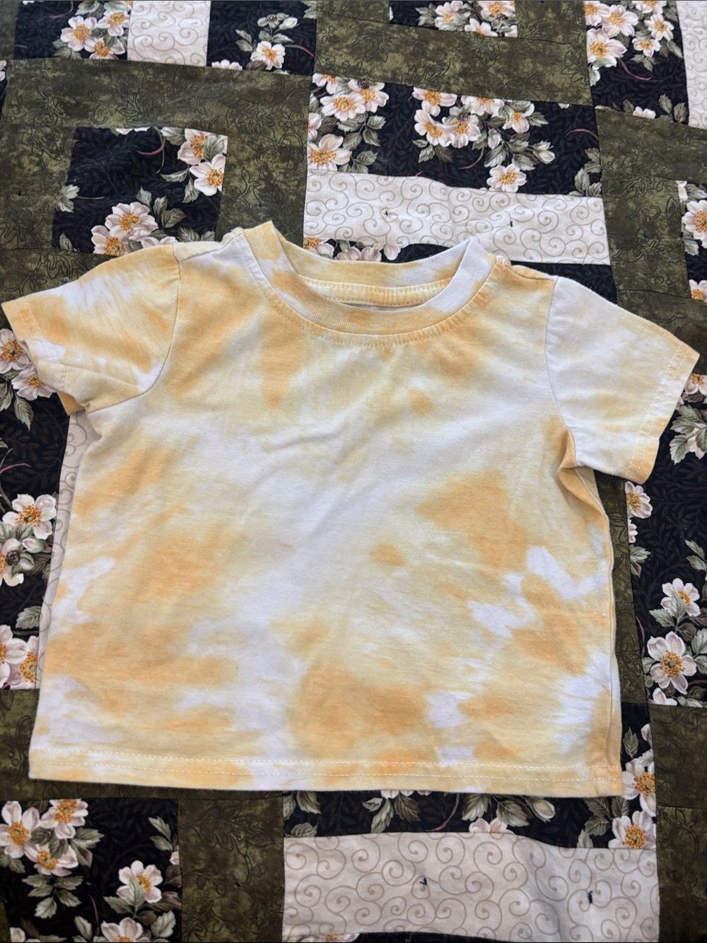Baby rebels Kids' Short Sleeve Tie-Dye Tee - Yellow size 12 months